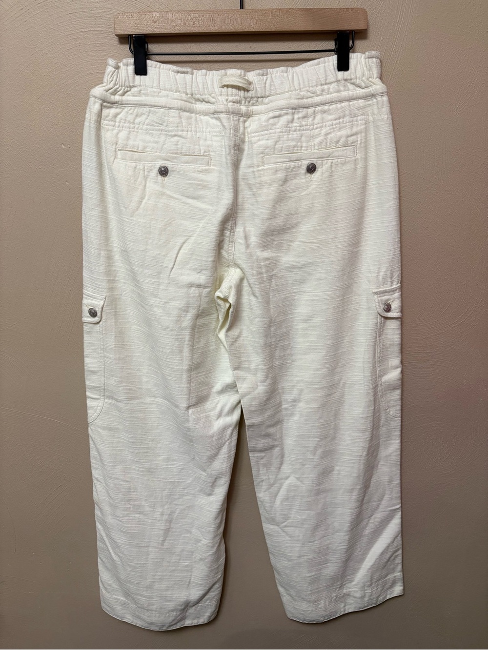 Free People We The Free Park Ave Cargo Pant Ivory Size Medium NWT New - Picture 10 of 16